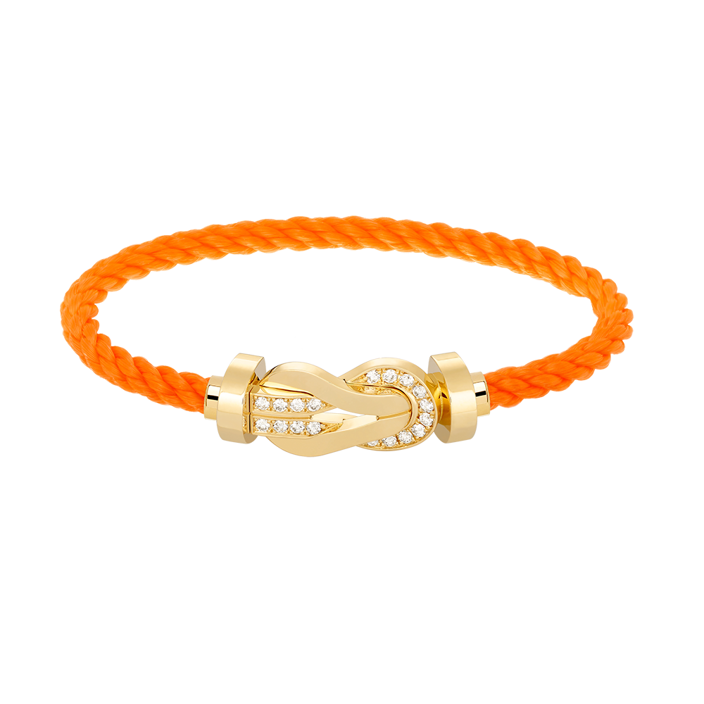 [Rosla]CHANCE LARGE 8 FIGURE BUCKLE HALF DIAMOND BRACELET GOLD