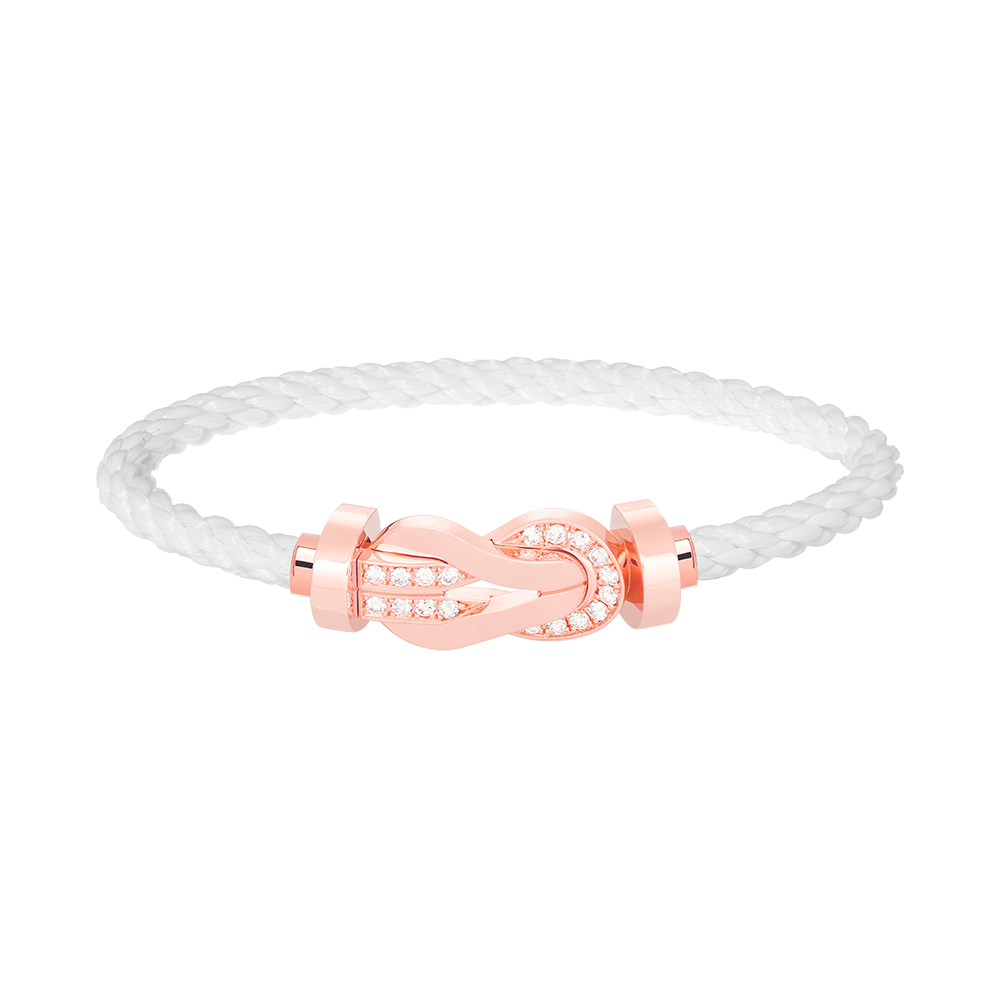 [Rosla]CHANCE LARGE 8 FIGURE BUCKLE HALF DIAMOND BRACELET ROSE GOLD