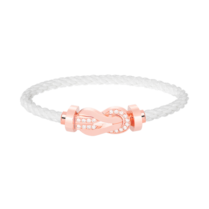 [Rosla]CHANCE LARGE 8 FIGURE BUCKLE HALF DIAMOND BRACELET ROSE GOLD