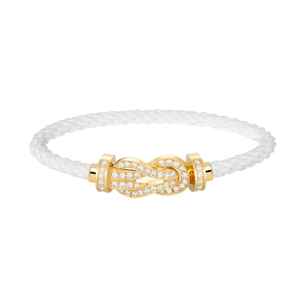 [Rosla]CHANCE LARGE 8 FIGURE BUCKLE FULLDIAMOND BRACELET GOLD