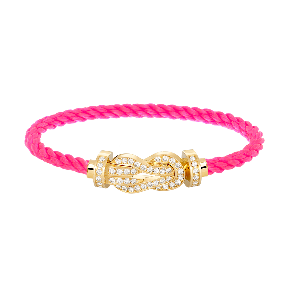 [Rosla]CHANCE LARGE 8 FIGURE BUCKLE FULLDIAMOND BRACELET GOLD