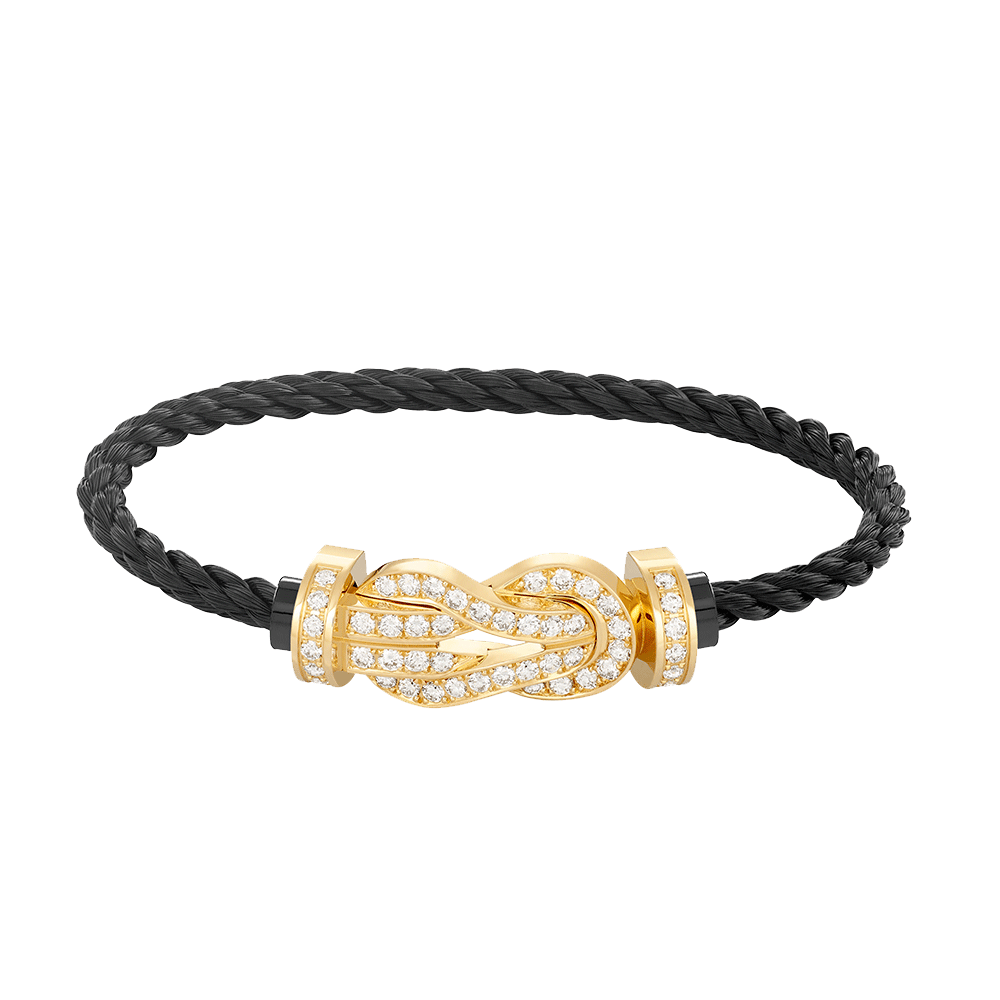 [Rosla]CHANCE LARGE 8 FIGURE BUCKLE FULLDIAMOND BRACELET GOLD