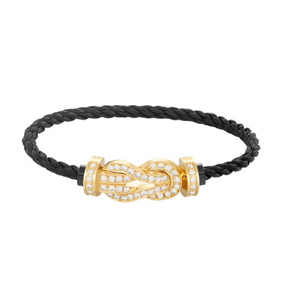 [Rosla]CHANCE LARGE 8 FIGURE BUCKLE FULLDIAMOND BRACELET GOLD