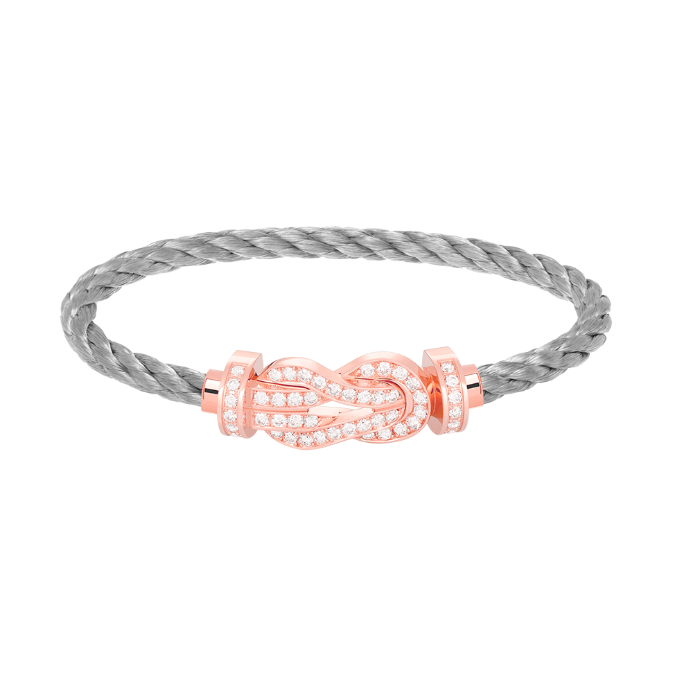 [Rosla]CHANCE LARGE 8 FIGURE BUCKLE FULL DIAMOND BRACELET ROSE GOLD