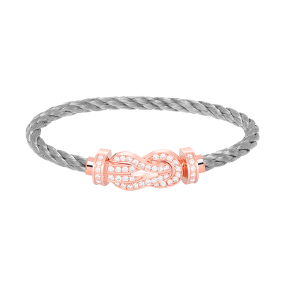 [Rosla]CHANCE LARGE 8 FIGURE BUCKLE FULL DIAMOND BRACELET ROSE GOLD