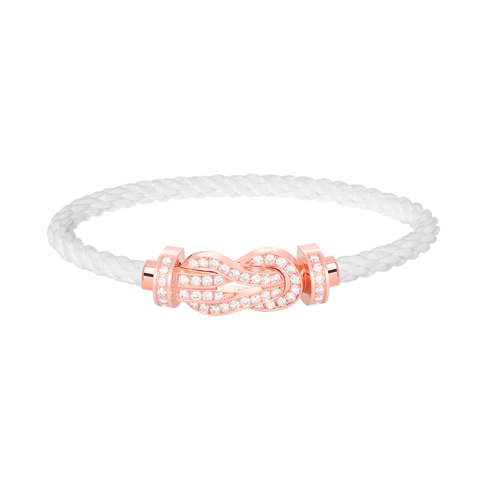 [Rosla]CHANCE LARGE 8 FIGURE BUCKLE FULL DIAMOND BRACELET ROSE GOLD