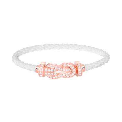 [Rosla]CHANCE LARGE 8 FIGURE BUCKLE FULL DIAMOND BRACELET ROSE GOLD