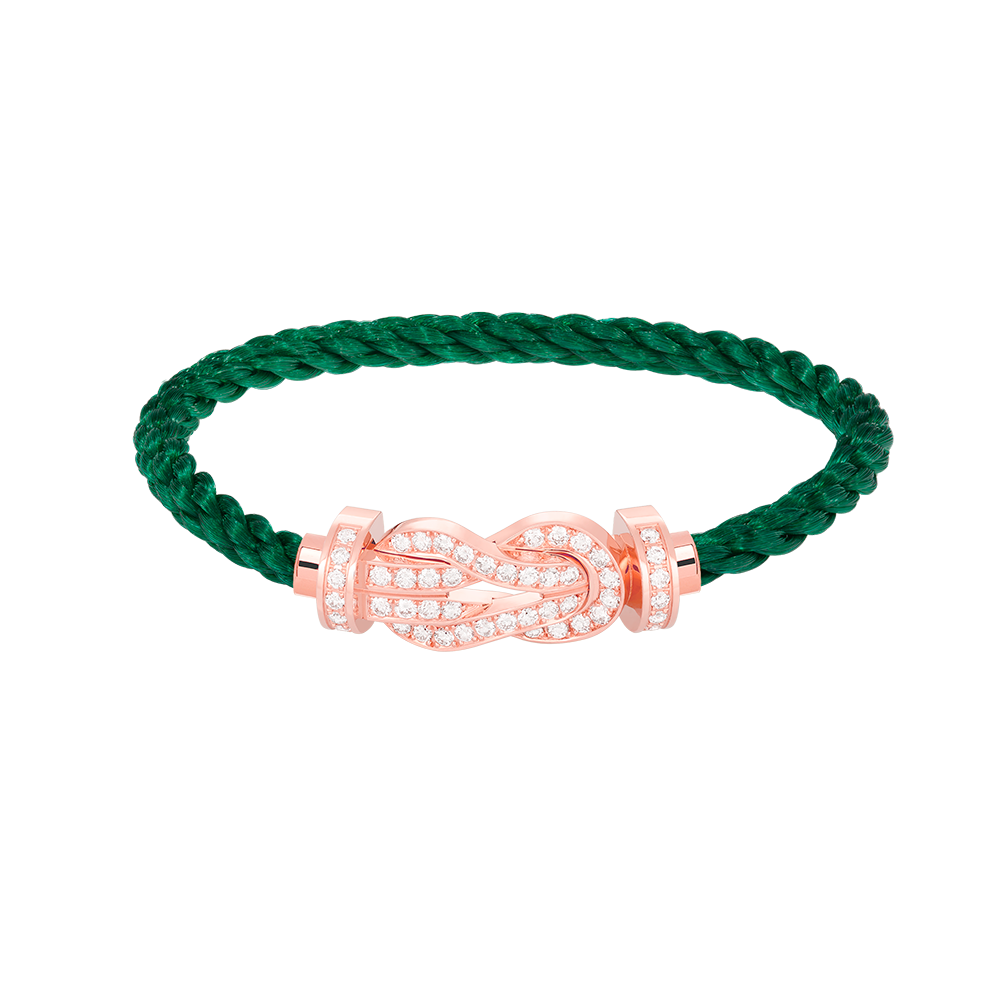 [Rosla]CHANCE LARGE 8 FIGURE BUCKLE FULL DIAMOND BRACELET ROSE GOLD