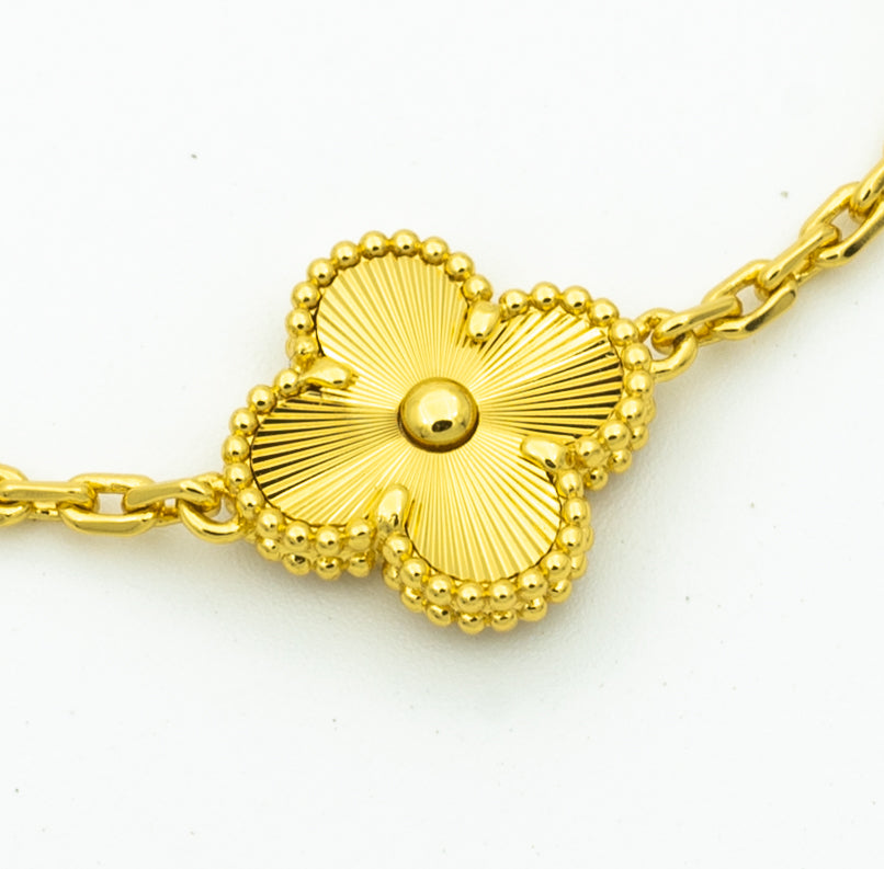 [Rosla]CLOVER BRACELET 5 MOTIFS GOLD DIAMOND