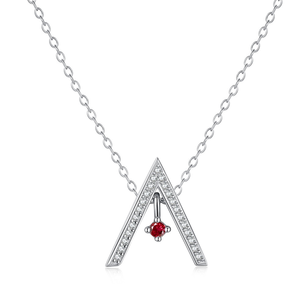 [Rosla]Sparkling "A" Shape Necklace