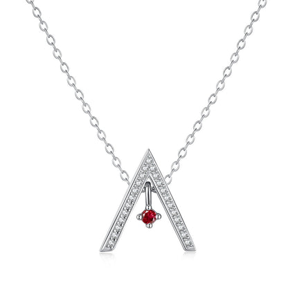 [Rosla]Sparkling "A" Shape Necklace