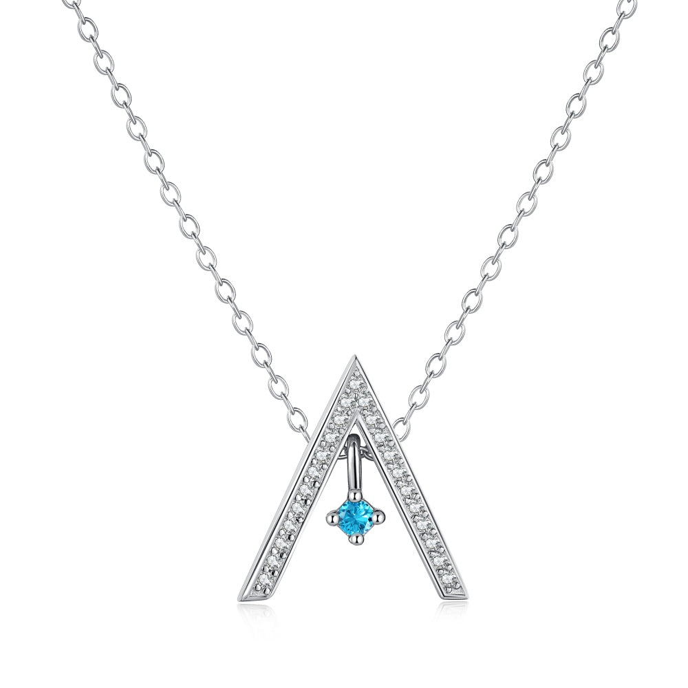 [Rosla]Sparkling "A" Shape Necklace