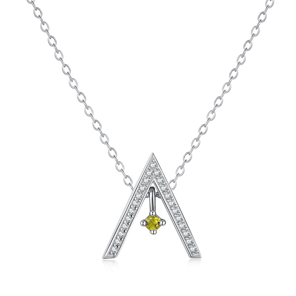 [Rosla]Sparkling "A" Shape Necklace