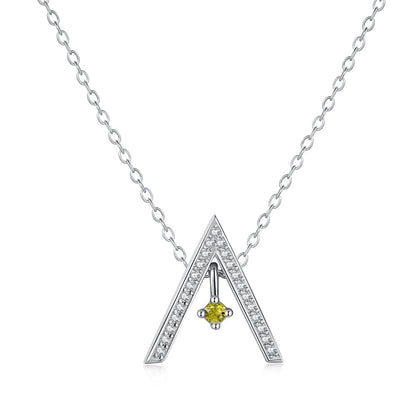 [Rosla]Sparkling "A" Shape Necklace