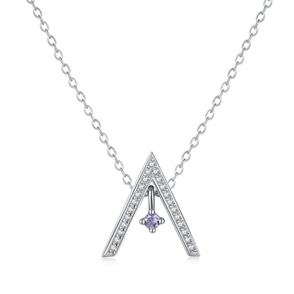 [Rosla]Sparkling "A" Shape Necklace