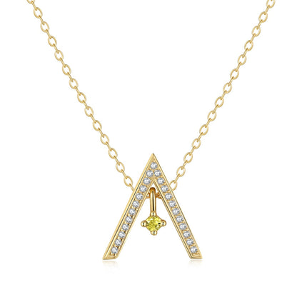 [Rosla]Sparkling "A" Shape Necklace