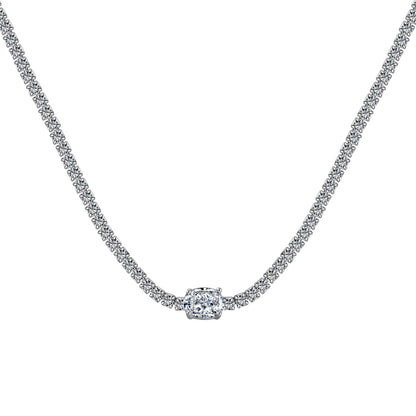 [Rosla]1.0 Carat Shining Oval Cut Necklace