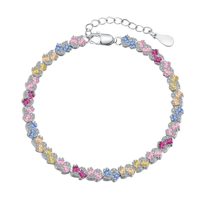 [Rosla]Ornate Colorful Flower Shape Party Bracelet