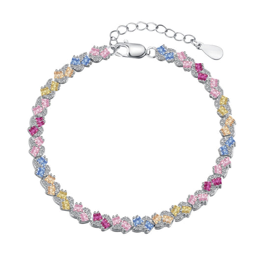 [Rosla]Ornate Colorful Flower Shape Party Bracelet