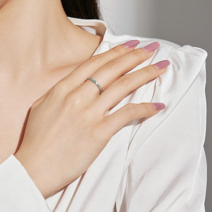 [Rosla]Sparkling Vibrant Round Shape Daily Ring