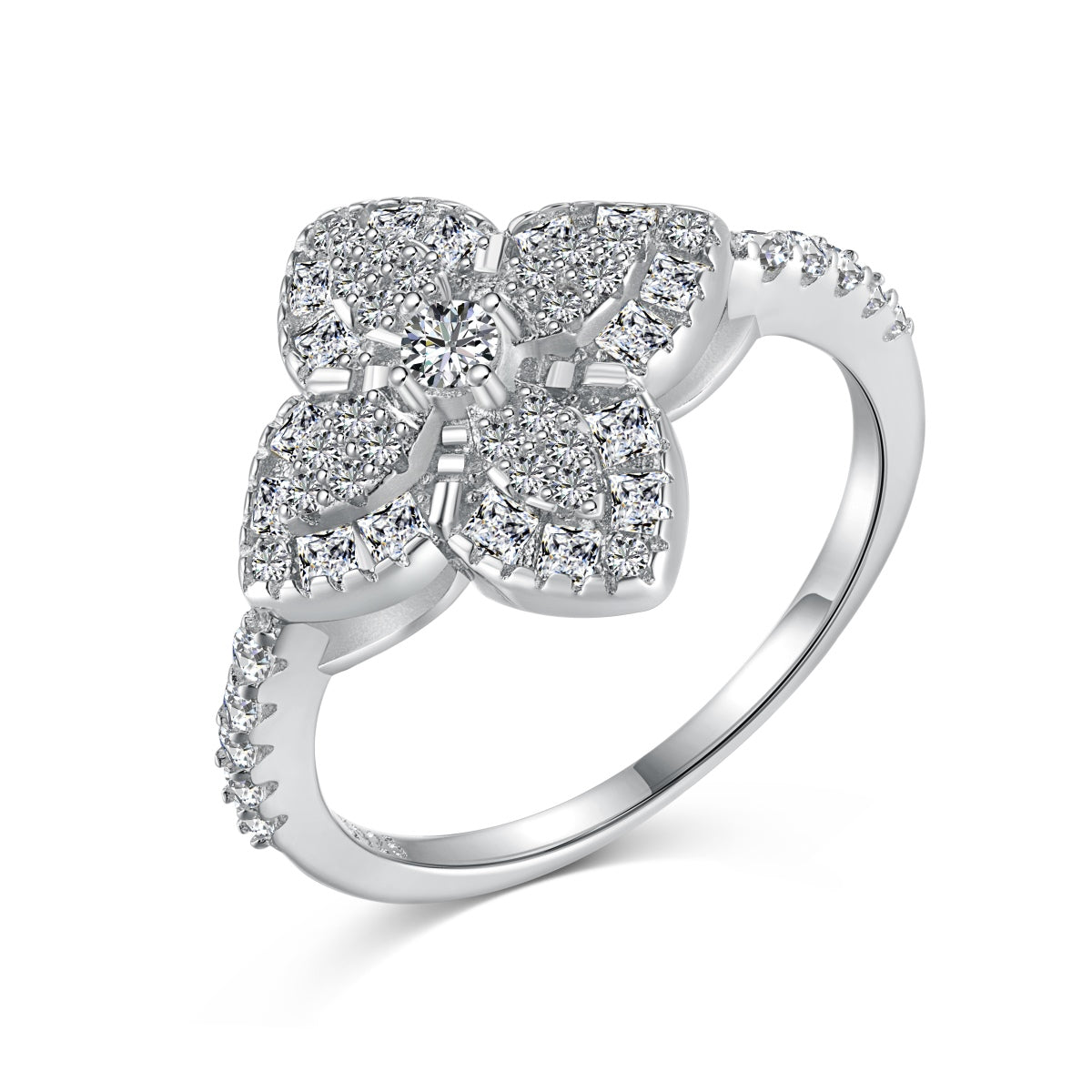 [Rosla]Luxurious Colorful Flower Shape Banquet Ring