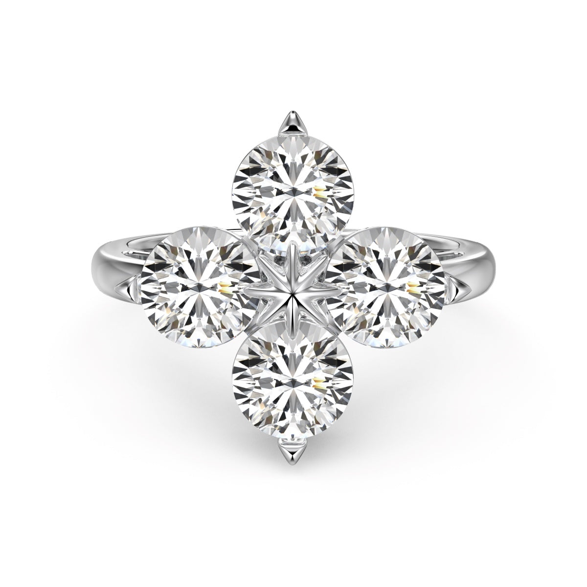 [Rosla]Four-Leaf Clover Eight-Pointed Star Ring