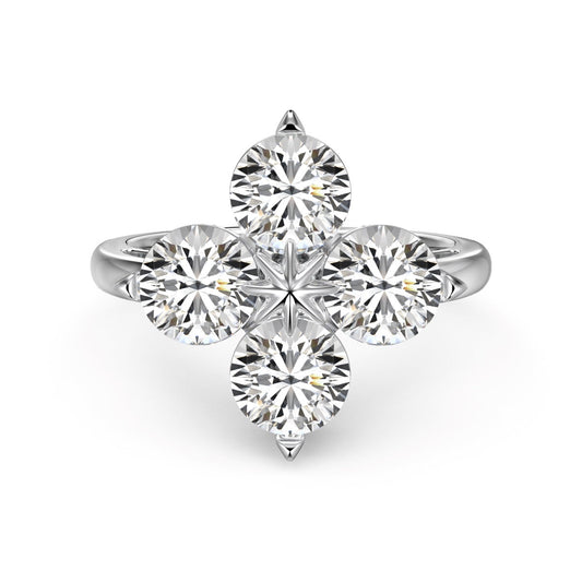 [Rosla]Four-Leaf Clover Eight-Pointed Star Ring