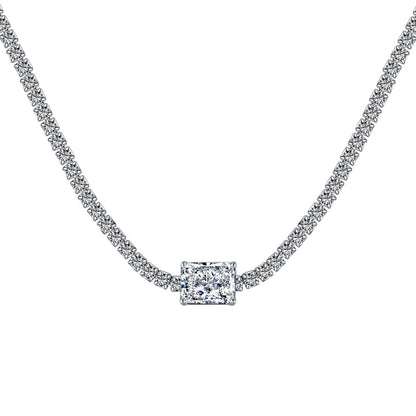 [Rosla]2.0 carat Ornate Emerald Cut Necklace