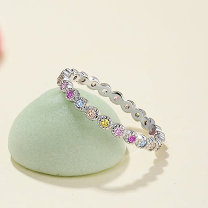 [Rosla]Radiant Sparkling Round Cut Daily Ring