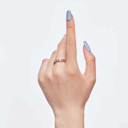 [Rosla]Delicate Vibrant Emerald Cut Daily Ring