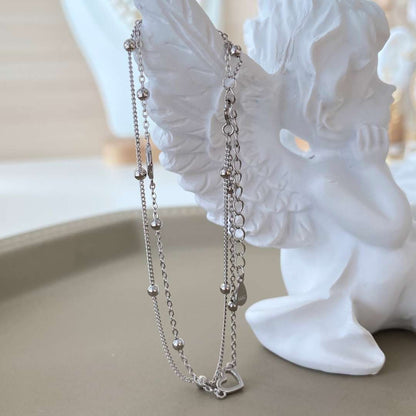 [Rosla]Dainty Double Layer Love Heart Bracelet