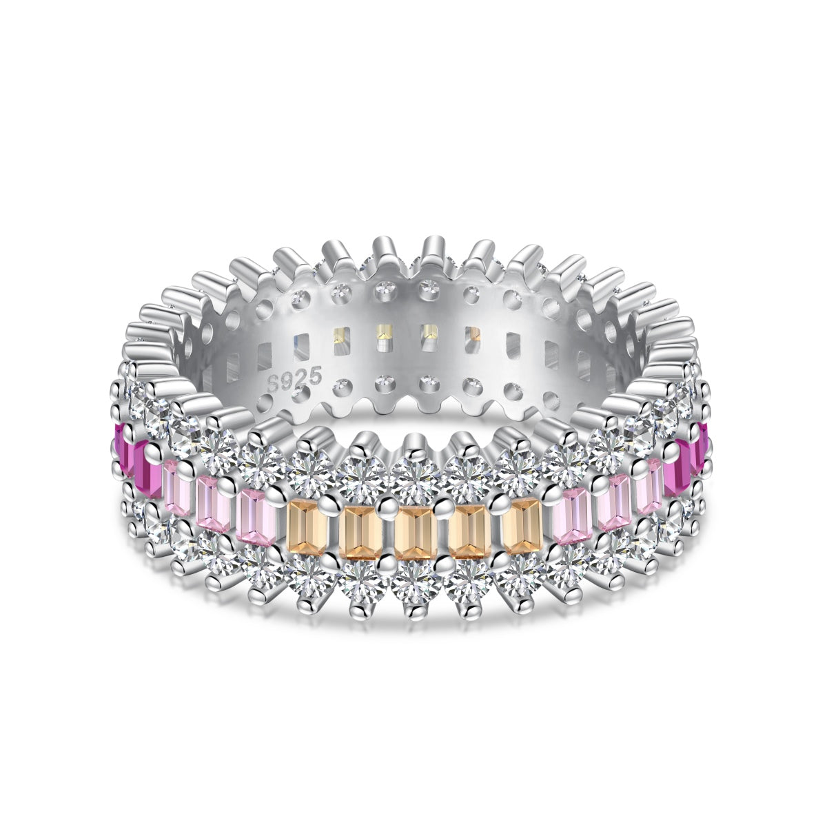 [Rosla]Ornate Colorful Radiant Cut Daily Ring