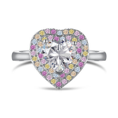 [Rosla]Delicate Ebullient Heart Shape Wedding Ring