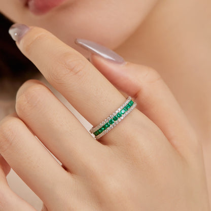 [Rosla]Delicate Colorful Round Cut Daily Ring