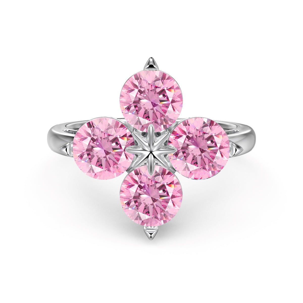 [Rosla]Four-Leaf Clover Eight-Pointed Star Ring