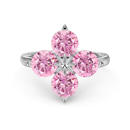 [Rosla]Four-Leaf Clover Eight-Pointed Star Ring