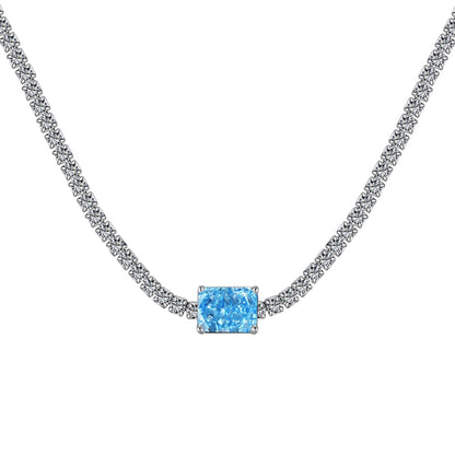 [Rosla]2.0 carat Ornate Emerald Cut Necklace