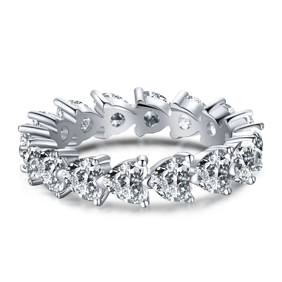 [Rosla]0.25 Carat Radiant Romance Heart Cut Lover Ring