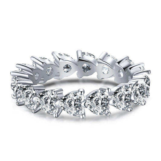 [Rosla]0.25 Carat Radiant Romance Heart Cut Lover Ring