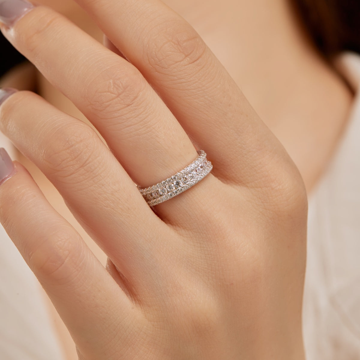 [Rosla]Delicate Colorful Round Cut Daily Ring