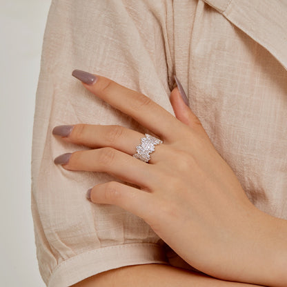 [Rosla]Luxurious Colorful Radiant Cut Daily Ring