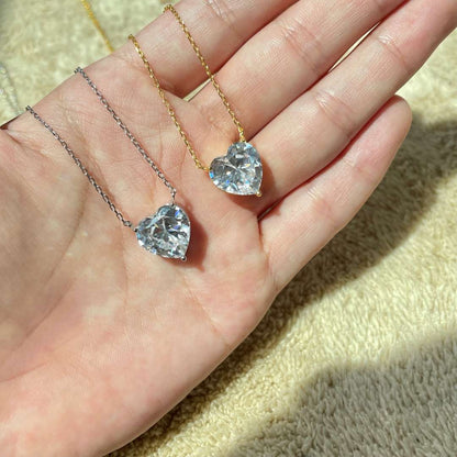 [Rosla]6.0 carat Radiant Heart Shape Necklace