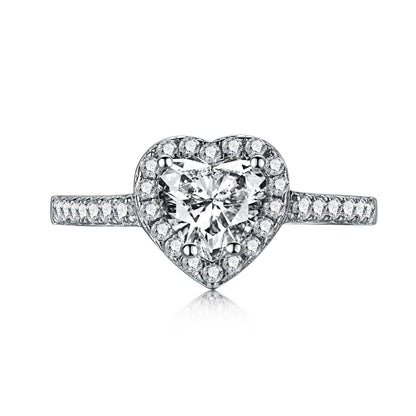 [Rosla]Eternity Splashy Romantic Heart Shape Lover Ring