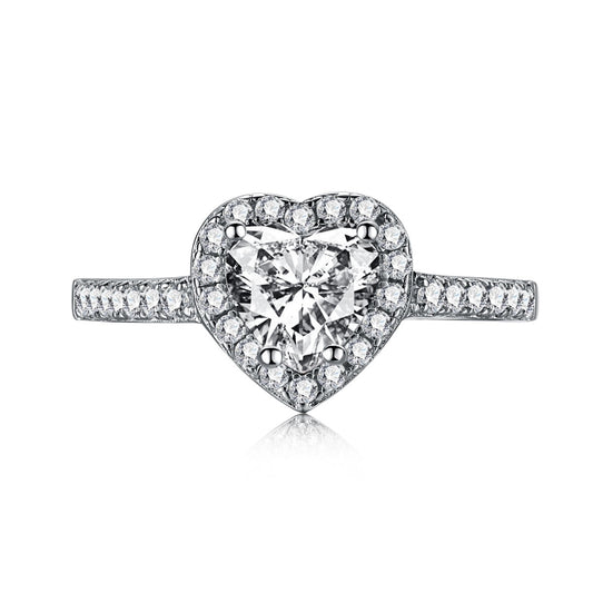 [Rosla]Eternity Splashy Romantic Heart Shape Lover Ring