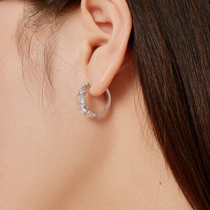 [Rosla]Dazzling Colorful Emerald Cut Daily Earrings