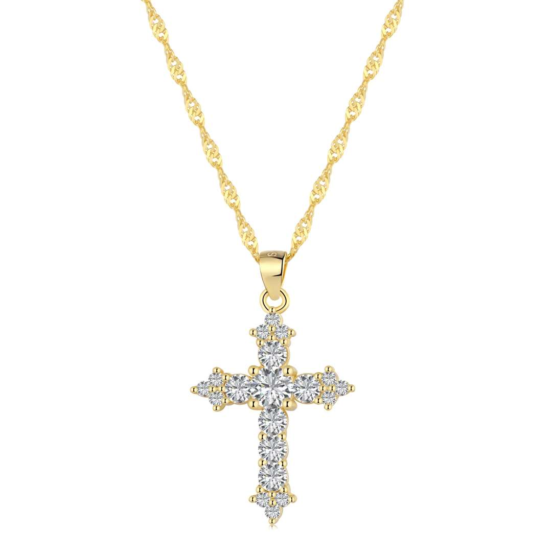 [Rosla]Delicate Cross Shape Necklace