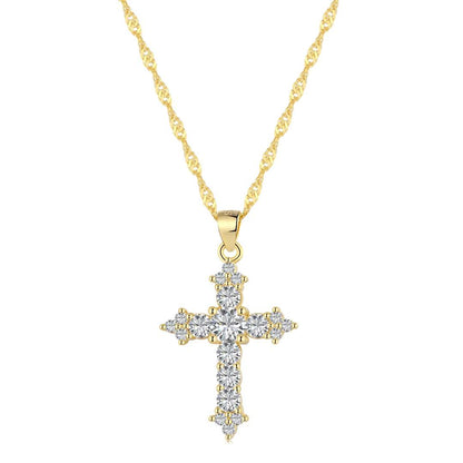 [Rosla]Delicate Cross Shape Necklace