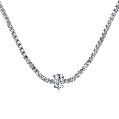 [Rosla]1.0 carat Unique Pear Cut Tennis Necklace