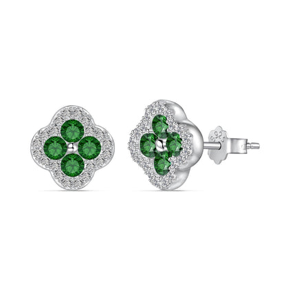[Rosla]Four-Leaf Clover Flower Shaped Earrings
