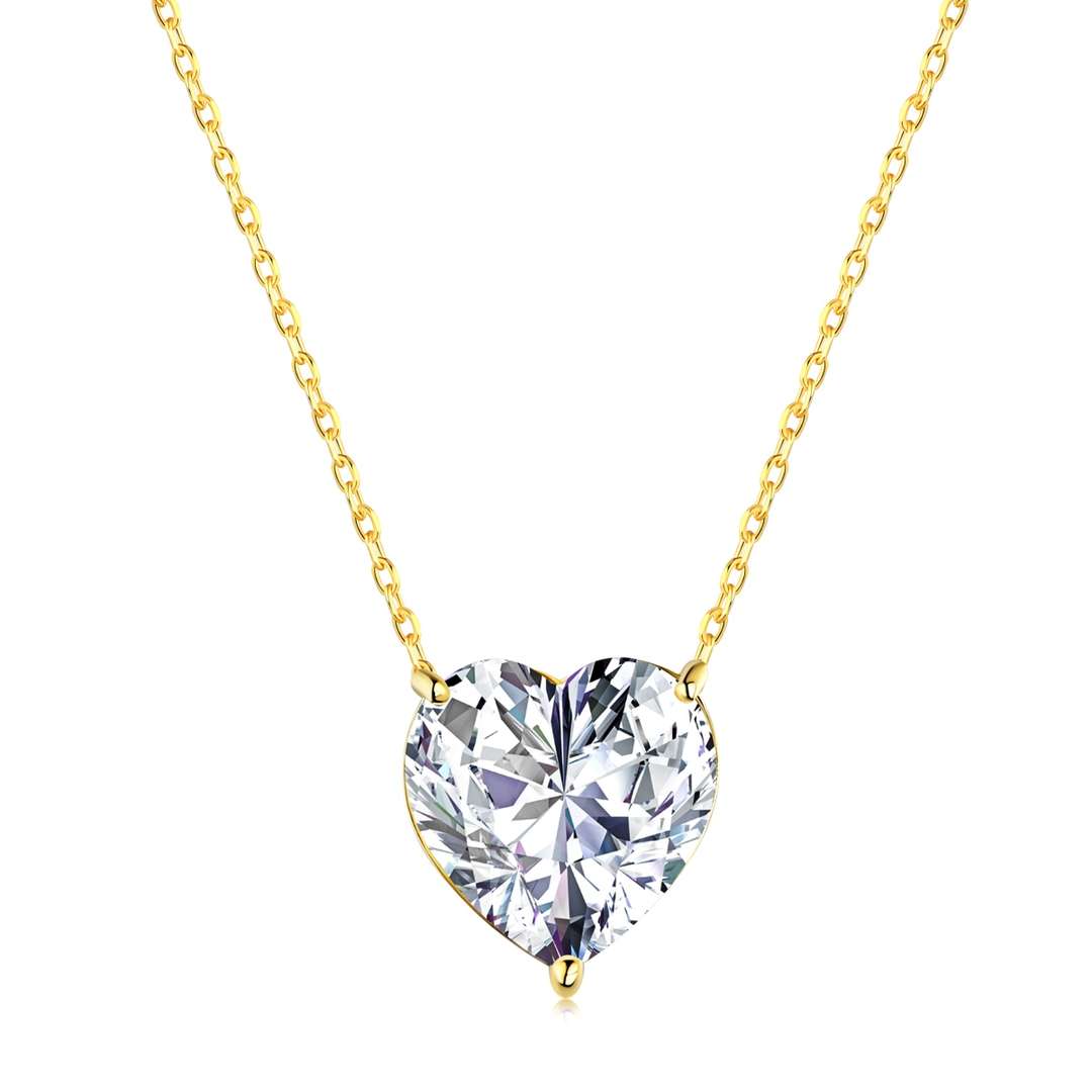 [Rosla]6.0 carat Radiant Heart Shape Necklace